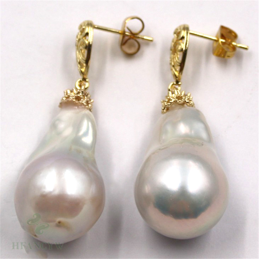 huge pearl earrings