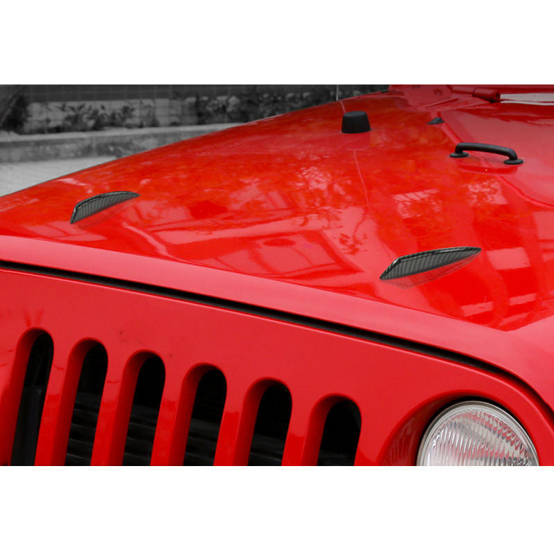 For Jeep Wrangler JK 20072017 Carbon Fiber Exterior Engine Hood