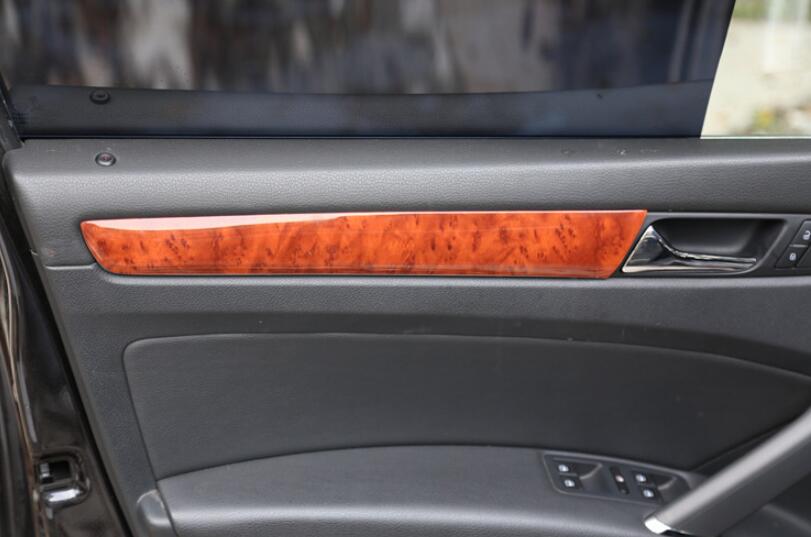 For VW Passat B7 20112014 2015 Red Wood Grain Interior Door Panel