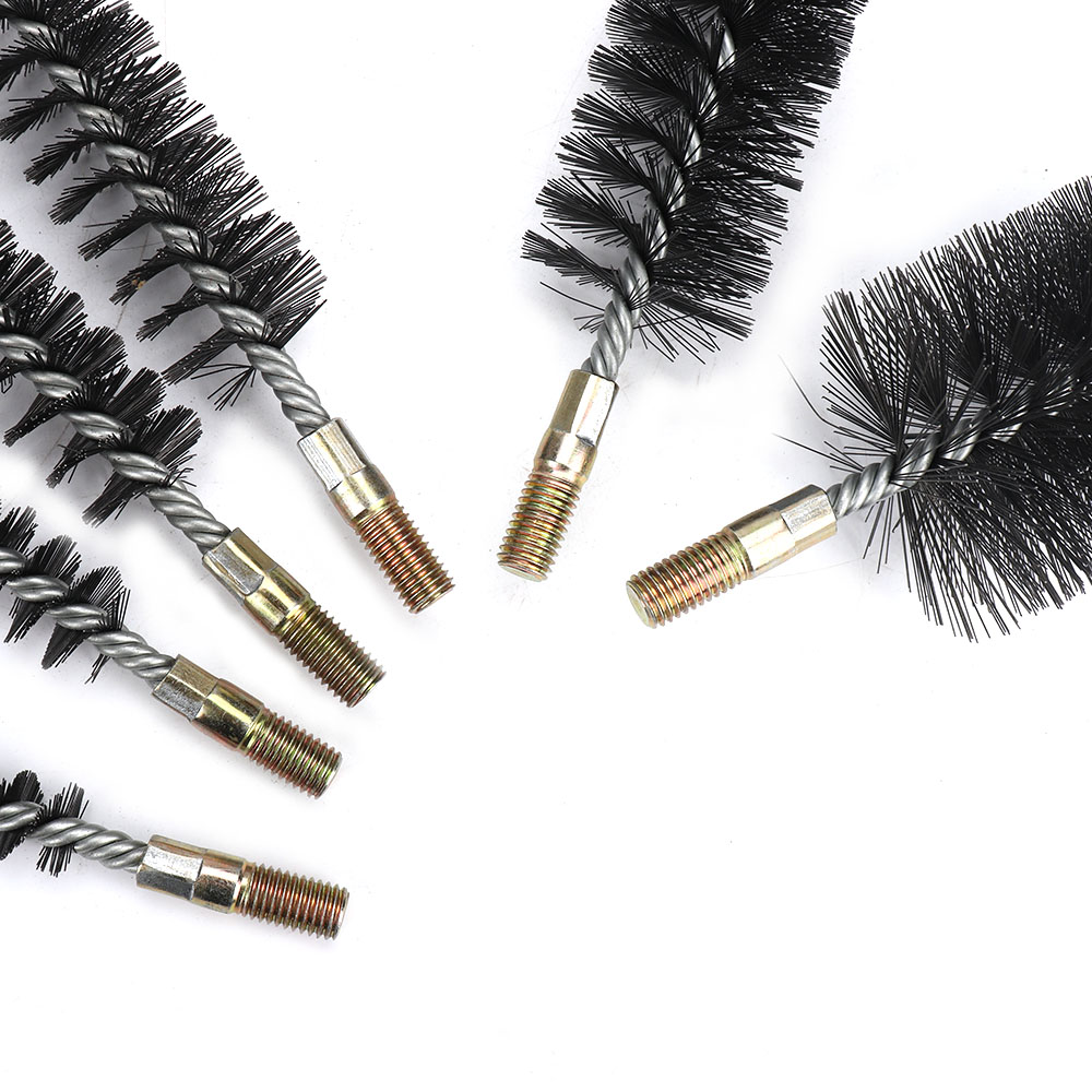 BAI WEN Thread Stainless Steel Wire Brush 18/22/25/32/40/50/65/75mm Cleaning Brush Round Tube Pipe Cleaning Brush Rotary Tool M12 Thread High Density Wear Resistant Brush - | PH