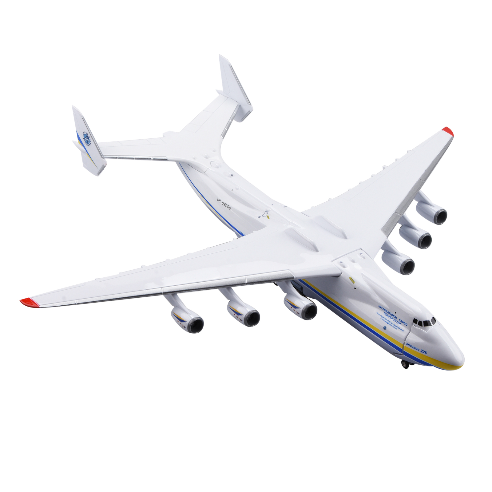 Kyiv, De Oekraïne - April 3, 2018: Het Werelds Grootste Vliegtuig Mriya Antonov Een Vrachtvliegtuig Treft Op Te Stijgen Voorbereidingen Image114178649