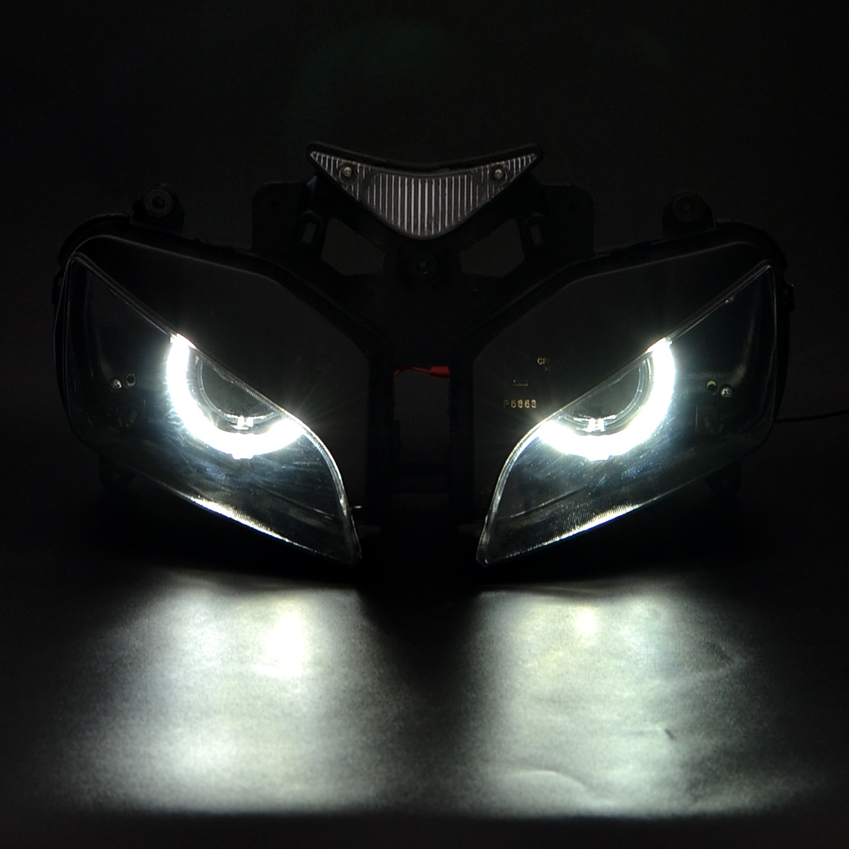 LED White Angel Eyes HID Headlight Assembly for Honda