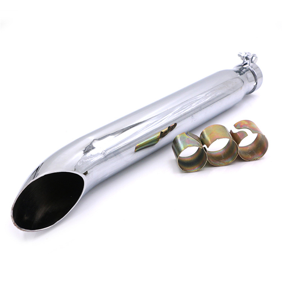 Universal 50cm Motorcycle Cafe Racer Exhaust Pipe with Sliding Bracket