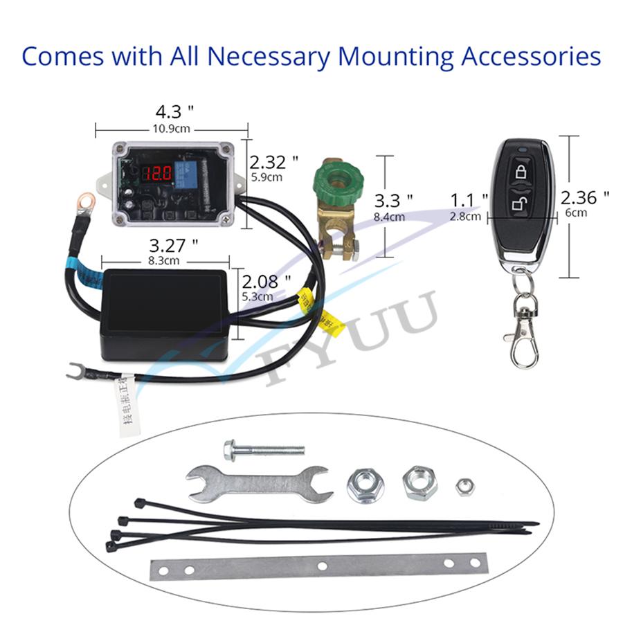 Car Wireless Remote Control Battery Disconnect Cut Off Isolator Switch