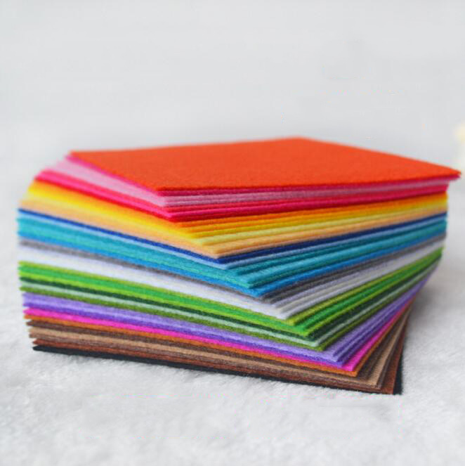 A4 Self Adhesive Polyester Felt Sheet Sticky NonWoven Fabric DIY Craft