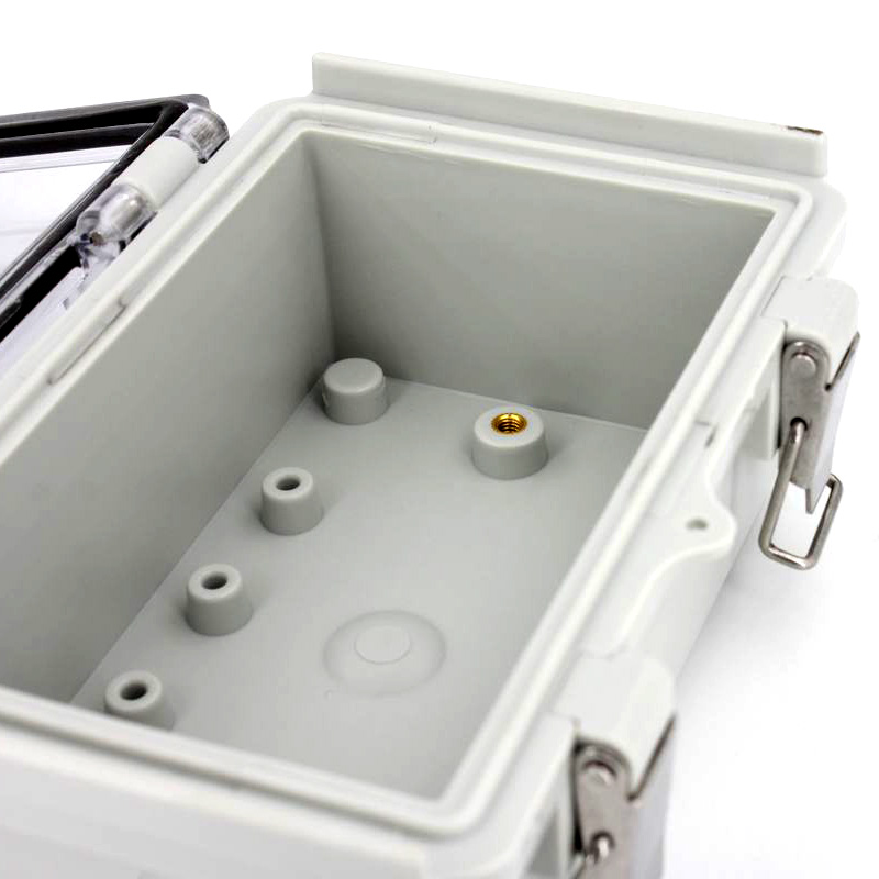 Clear Hinged Lid IP67 Waterproof ABS Electrical Enclosure Junction Box