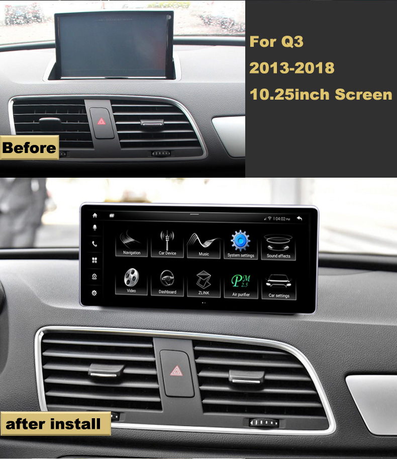 for AUDI Q3 2013-2018 10.25 inch Android 10 Touch Screen Display Carplay  Radio