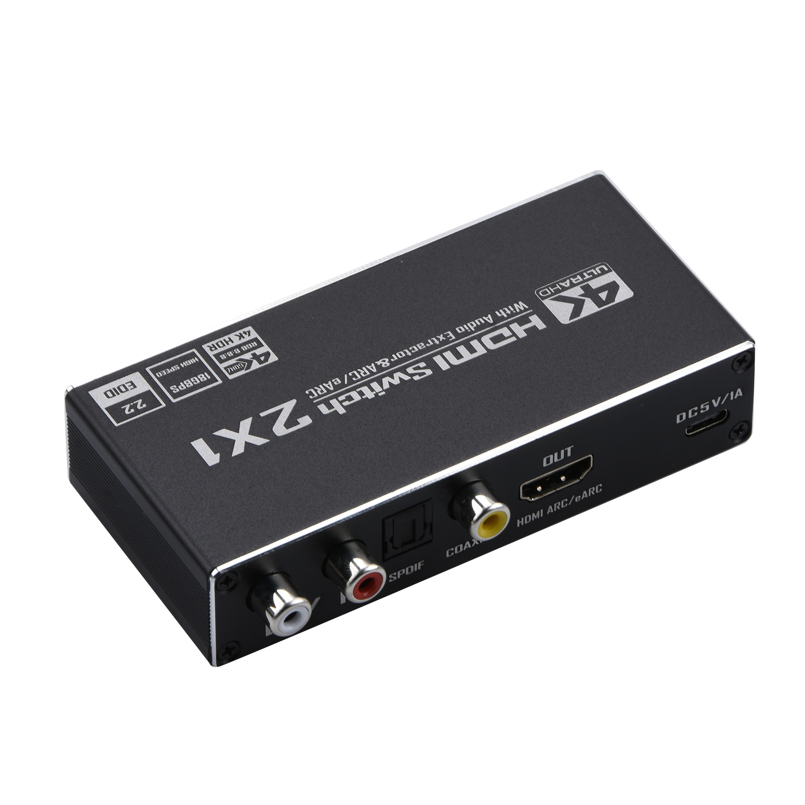 HDMI Audio Extractor Splitter 4K 2 In 1 Out HDMI ARC Audio