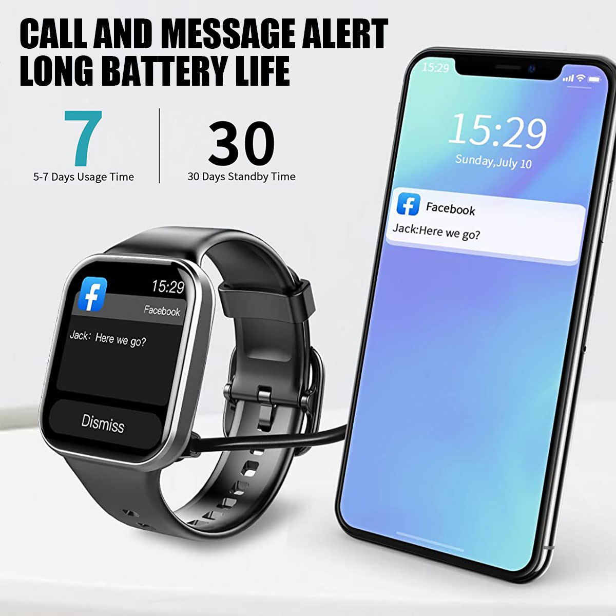 Smart Watch Compatible with iPhone Samsung Waterproof Smartwatch Sports Watch  Fitness Tracker Heart Rate Monitor Digital Watch Smart Watches for Men Women  