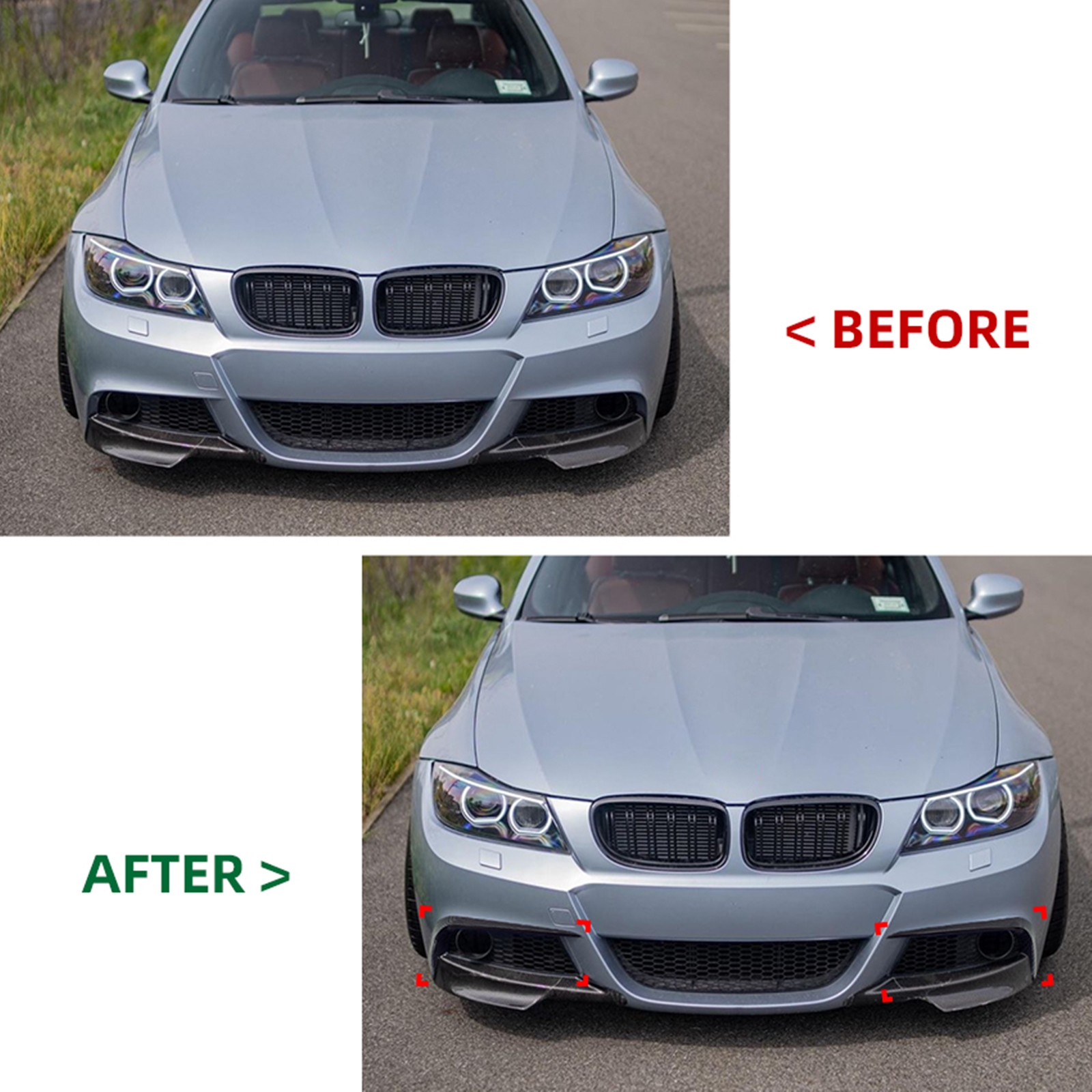 For BMW E90 E91 LCI 2009-12 Front Bumper Side Vent Fin Lid