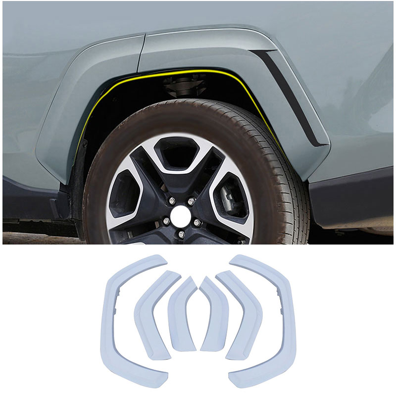 Fit For 20192021 Toyota RAV4 Primed Wheel Eyebrow Arch Trim Cover