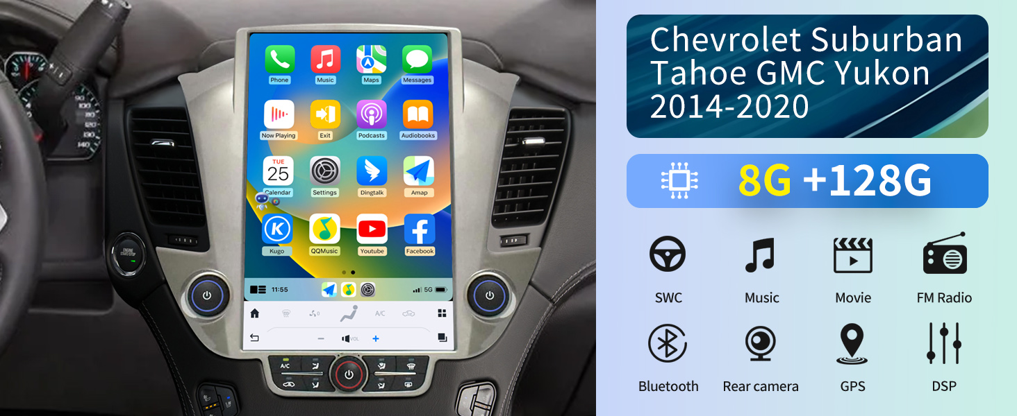 Chevrolet Suburban Tahoe GMC Yukon 2014-2020 radio