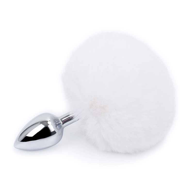 Funny Bunny Rabbit Tail Plug Fluffy Insert SlaveTail with Metal Cosplay Animal 