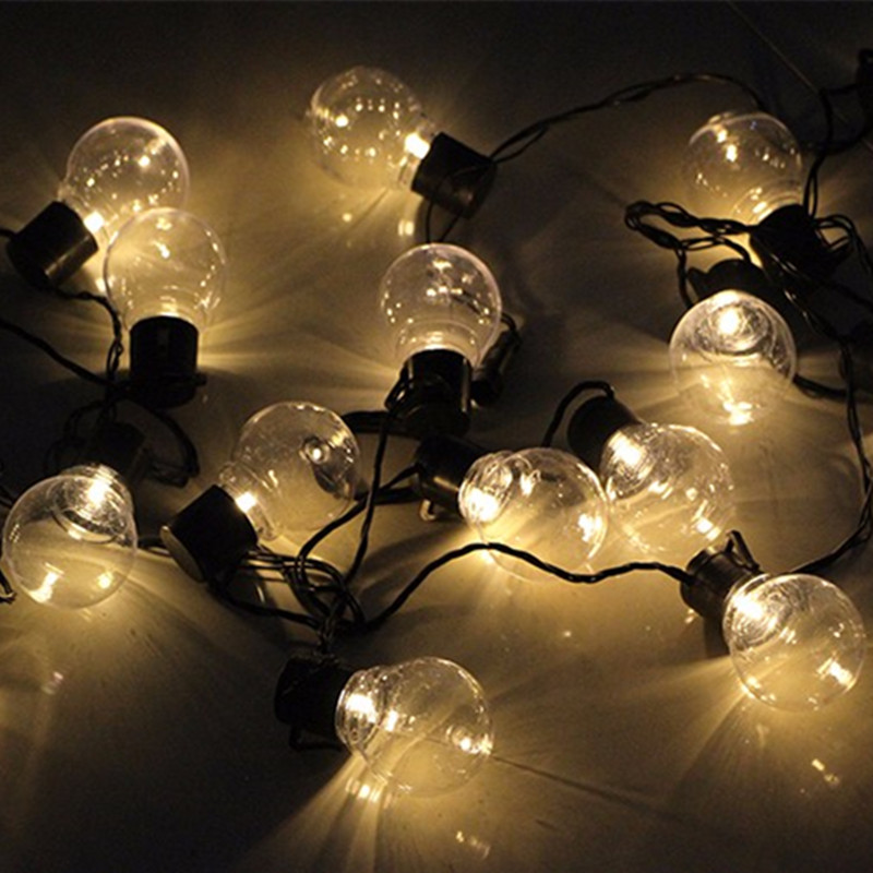 5M LED Concepts Outdoor String Lights?20 Clear Globe Bulbs G45 Power eBay