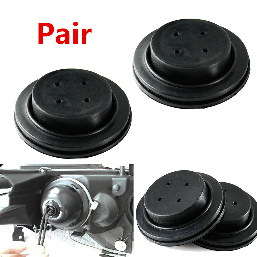 Pair High Quality Flexible Rubber Seal Cap Dust Cover For Headlight Lamp Housing