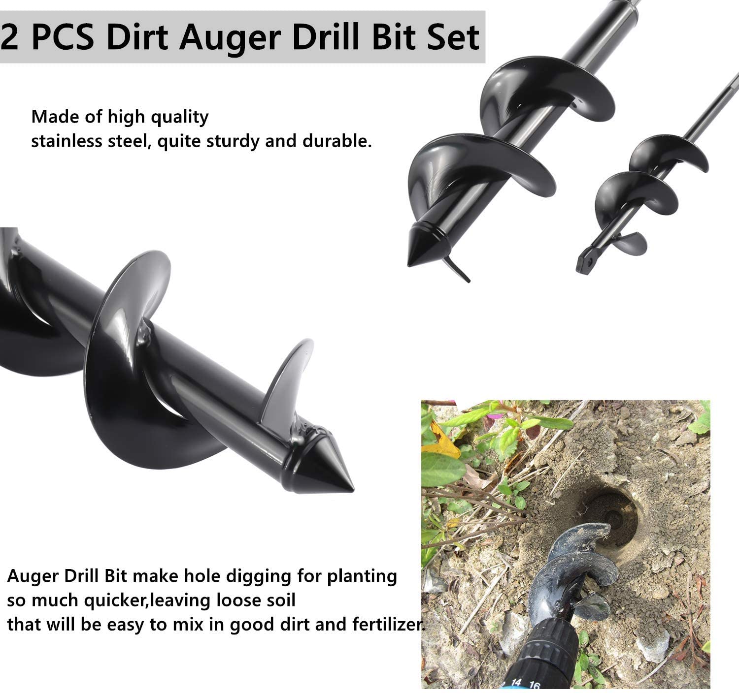 auger drill bit garden