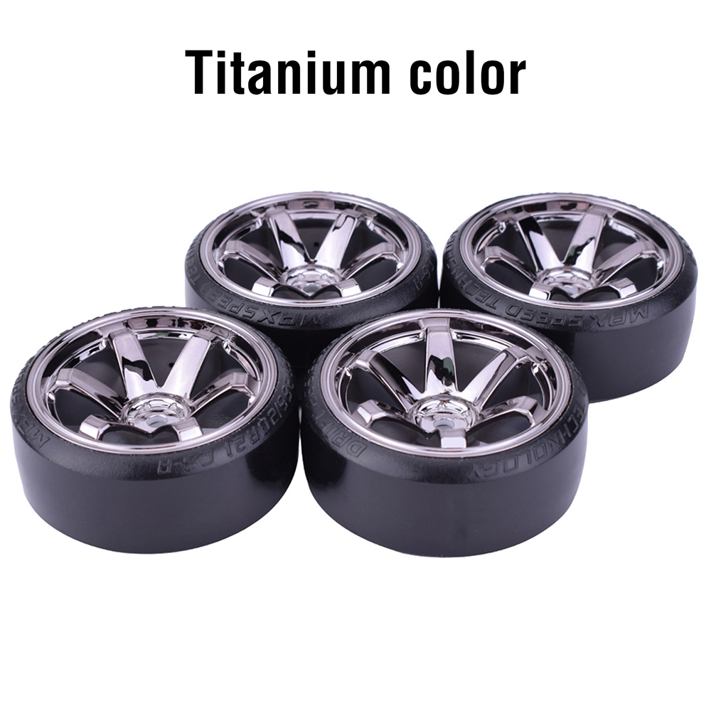 Juego De 4 Neumáticos Duros De Derrape Para Coches RC A Escala 1/10 – Compatibles Con HSP, Tamiya, Yokomo Y 3Racing, Caucho Resistente