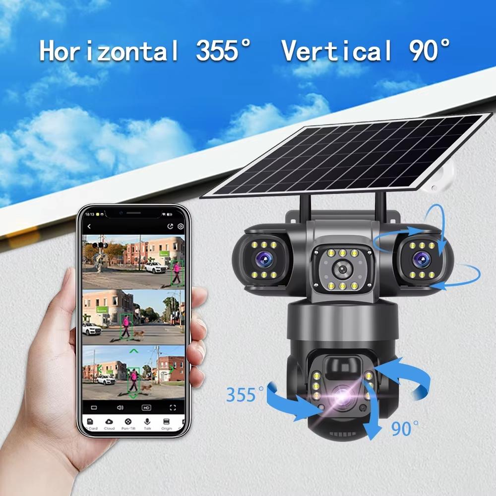 Solar Battery Powered Wireless WiFi Home Security Camera System