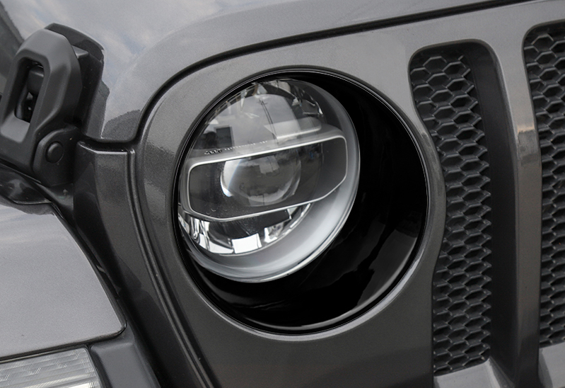 For Jeep Wrangler 20182020 ABS Black Car Front Headlight Lamp Cover