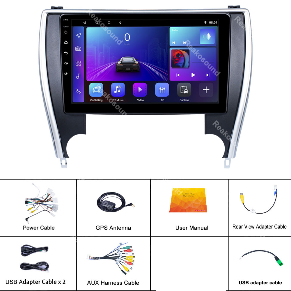 for Ford Toyota Camry Radio Upgrade 2012 2013 2014,Android Stereo Navigation Replacement,Steering Wheel Control,10.1inch Touch Screen,Wireless Carplay