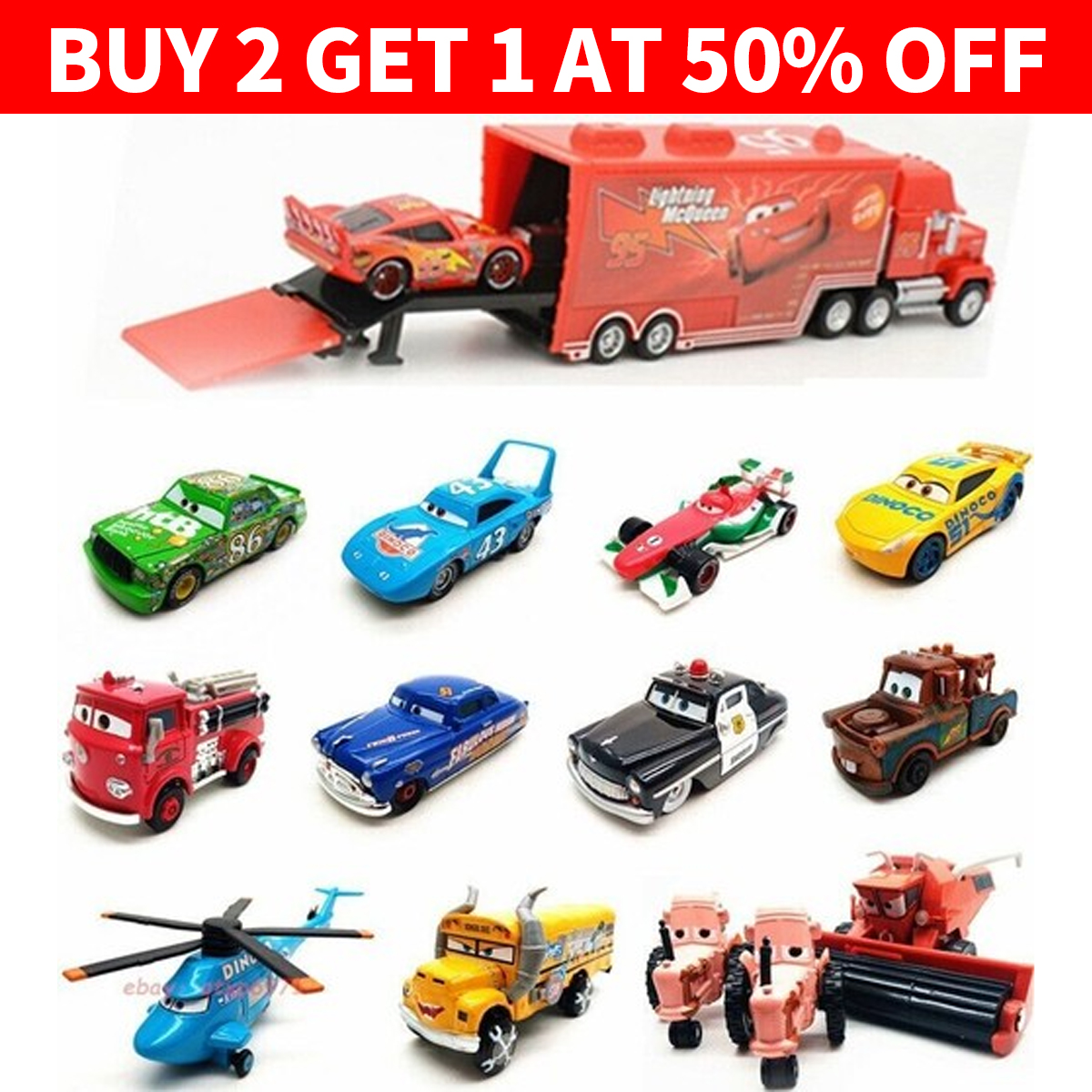 Low Prices】Disney Pixar Cars Diecast Toy Car Lightning McQueen
