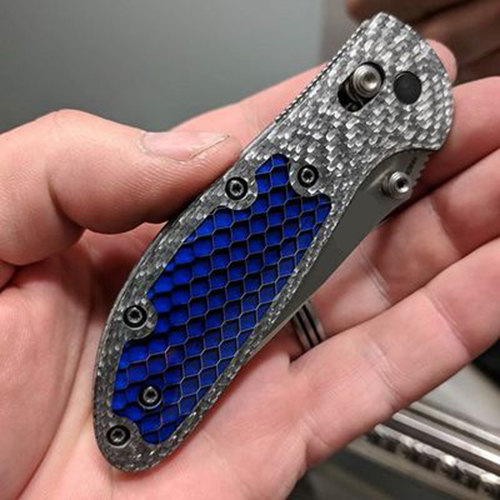 Knife Handle Material Blue Scale Blade Aluminum Blank