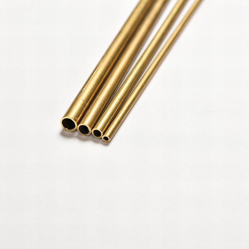 4/5/8/15/10/20/25/30mm OD Round Brass Tube Pipe Rod 1mm/2mm Wall 200-500mm  Long