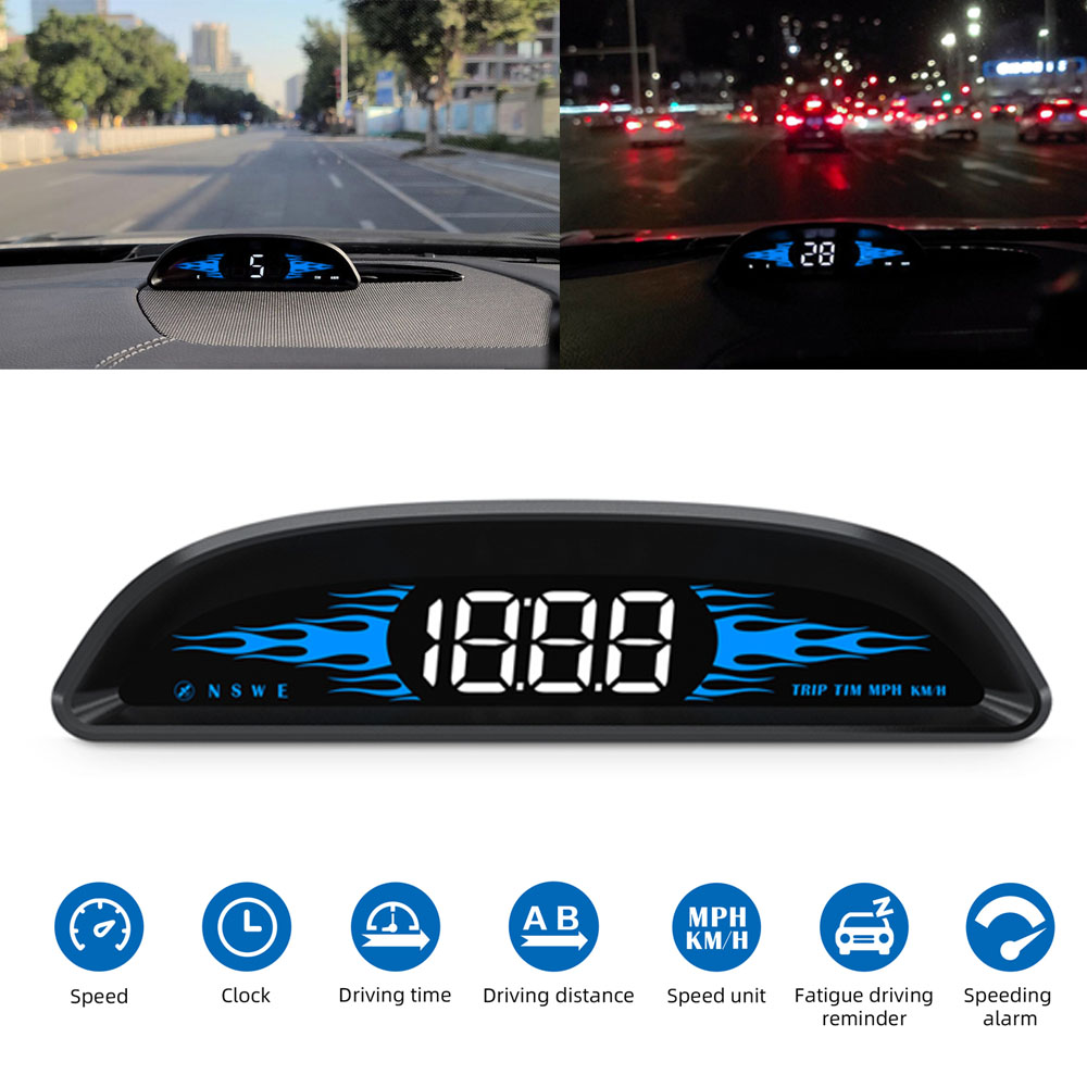 HD Car HUD Head Up Display MPH/KM/h RPM Temp Speed Limit Alarm Digital –  Auto Lines Australia