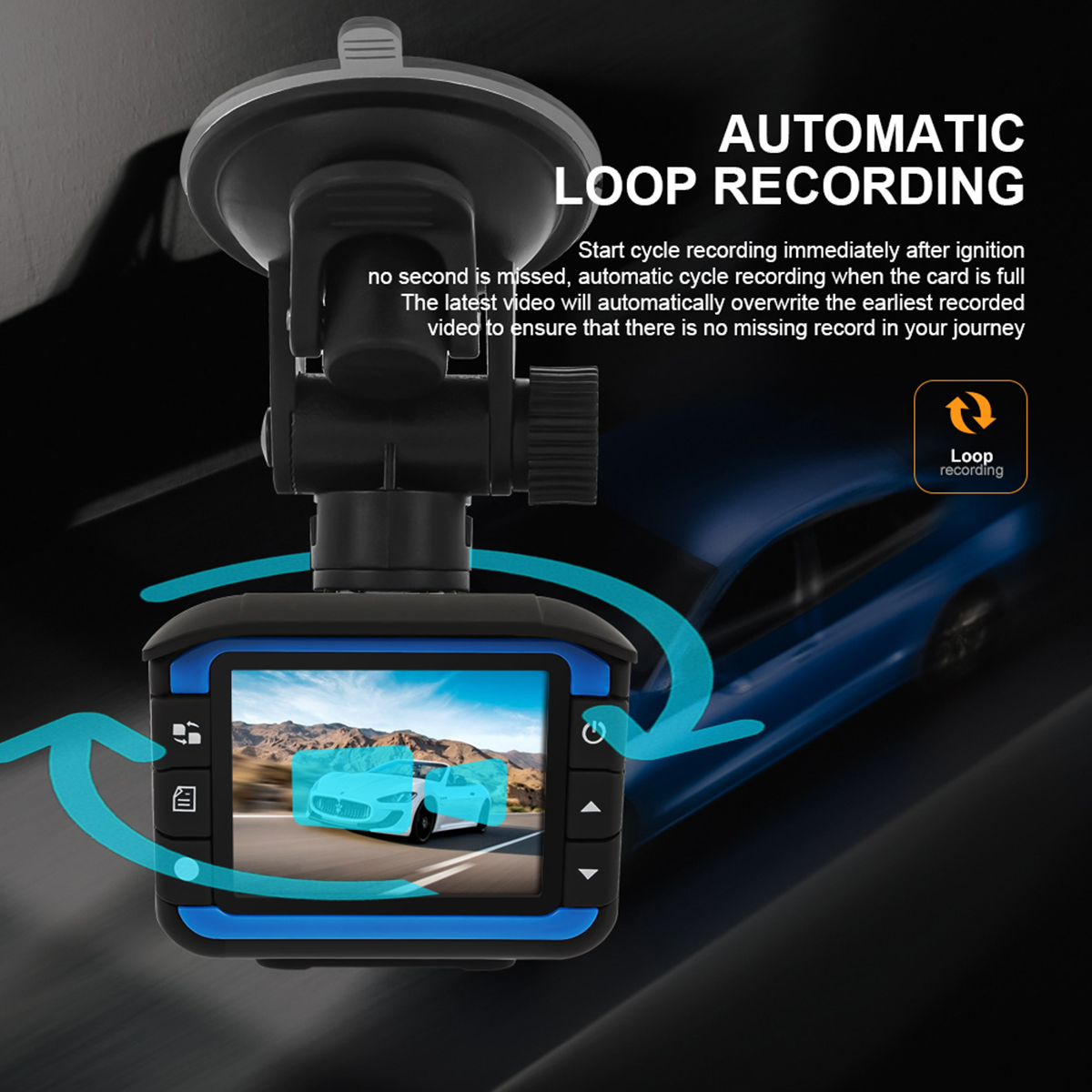 2 in 1 Radar Speed Detector 1080P Car DVR Recorder Video Dash Camera G- sensor US