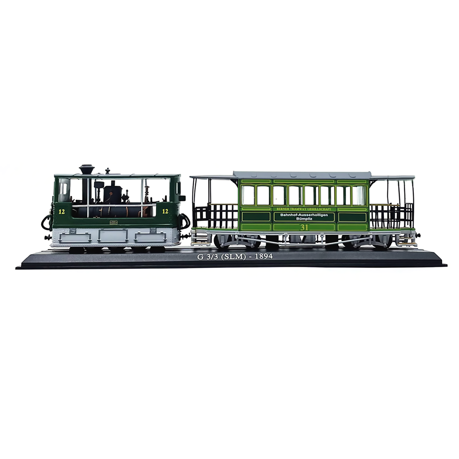 TECKEEN – Modèle Tramway Suisse G3-3 (1894) échelle 1/87, Décoration Vintage, 20 Cm