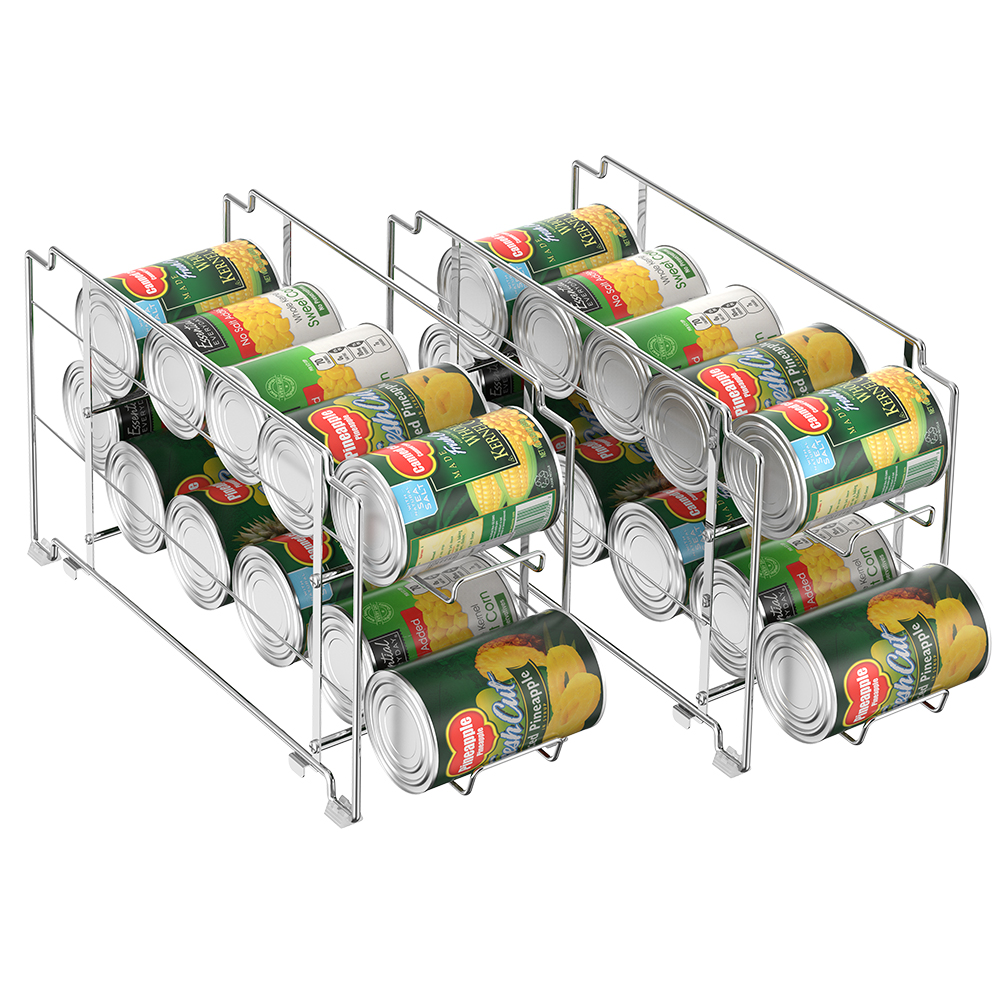 Can Dispenser Rack 2 Pack Simple Houseware Stackable Front Loading
