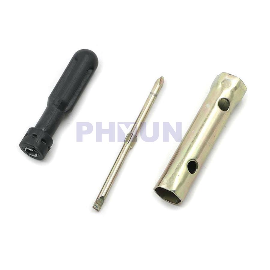 7x Motorcycle Spark Plug Spanner Wrench Socket Tool Kit For Honda