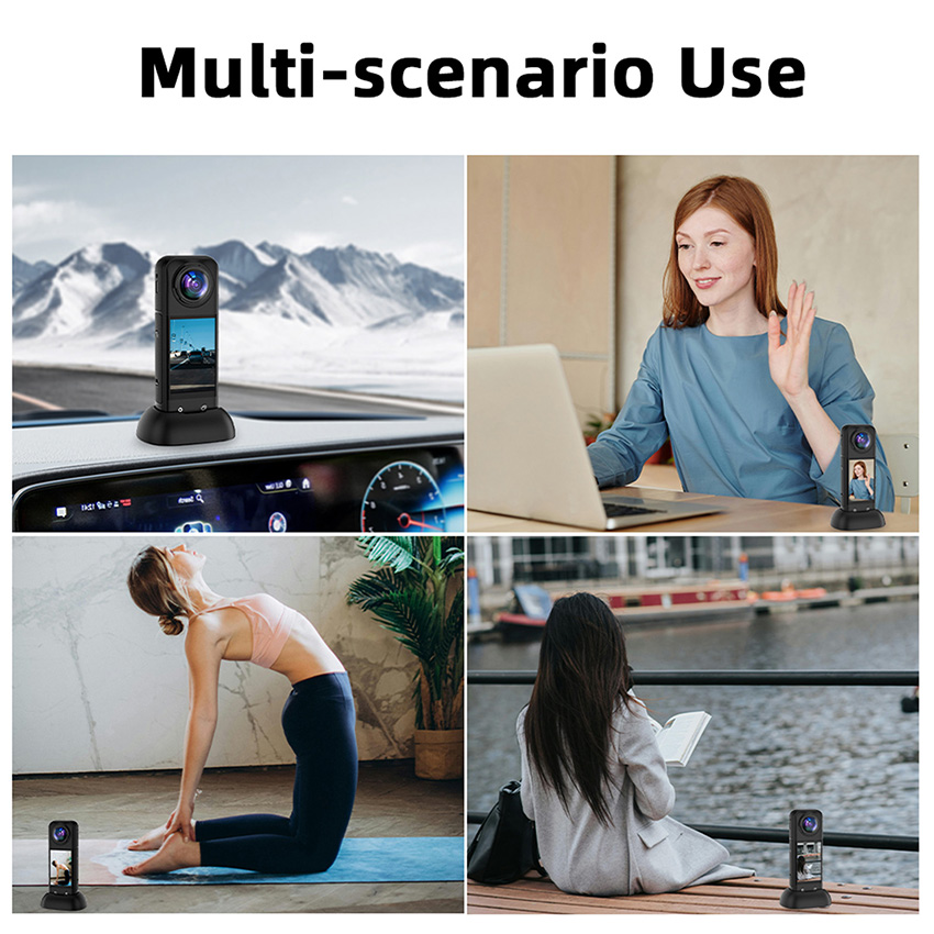 Support Silicone Pour Insta360 X5 / X4 - Fixation Voiture & Table