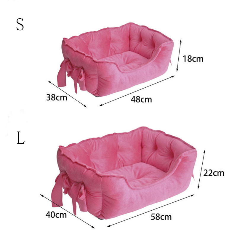 Pet Dog Cat Princess Sofa Bed House Kitten Puppy Kennel Cushion