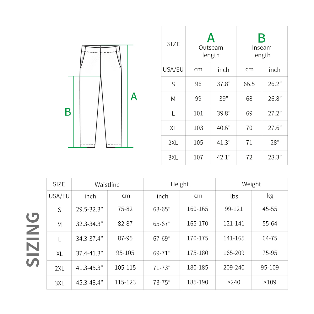 WOSAWE Men's Waterproof Rain Pants Cycling Motorcycle Work