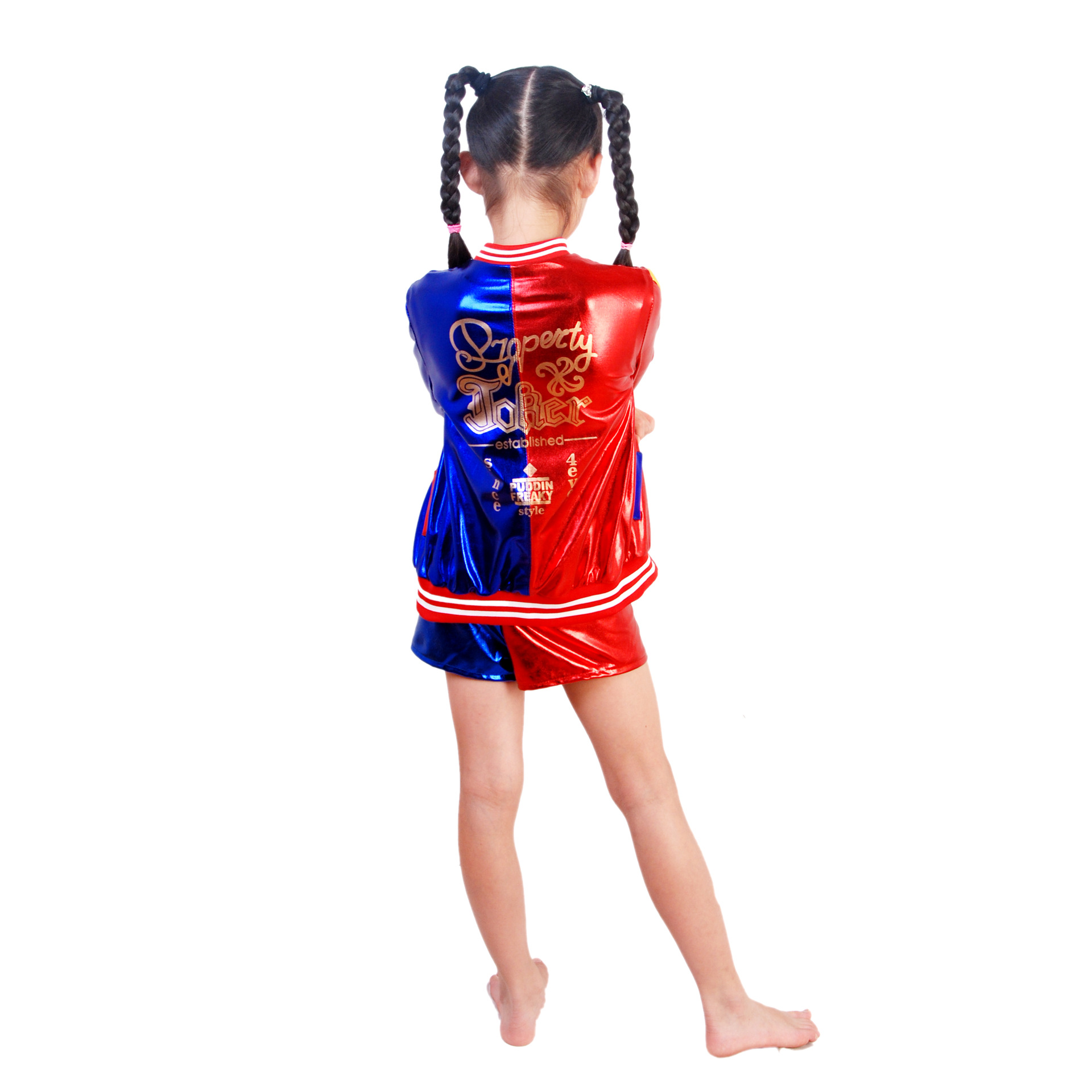 T-shirt Suicide Squad Costume jacket Harley Quinn Halloween 3pcs set Short