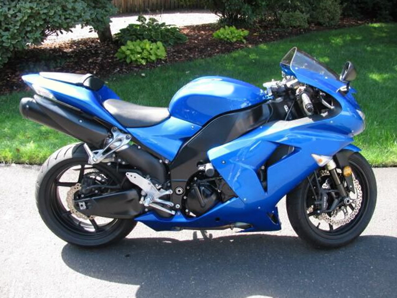 ふぐり2 FU Glossy Blue Fairing Kit Fit for Kawasaki 2006 2007 ZX 10R