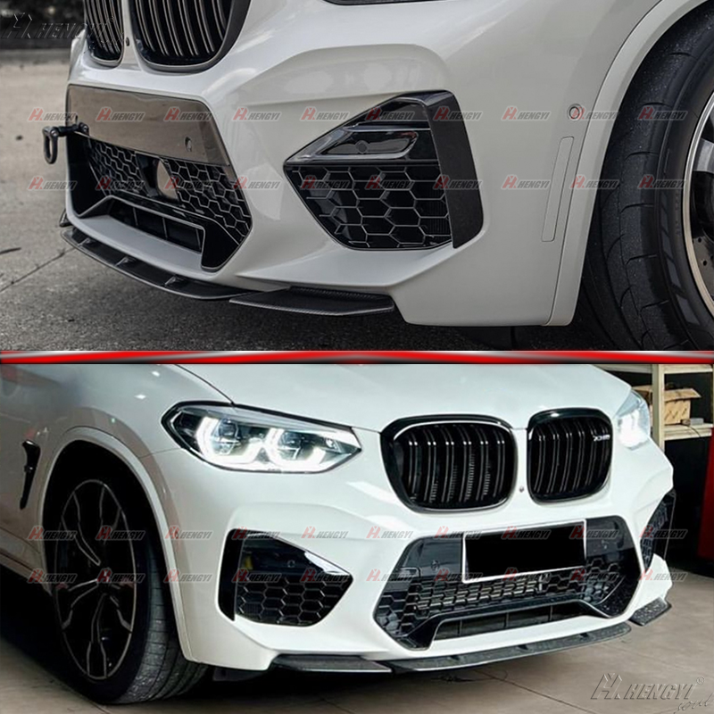 For 19-21 BMW X3M X4M Competition F97 F98 Glossy Black Front
