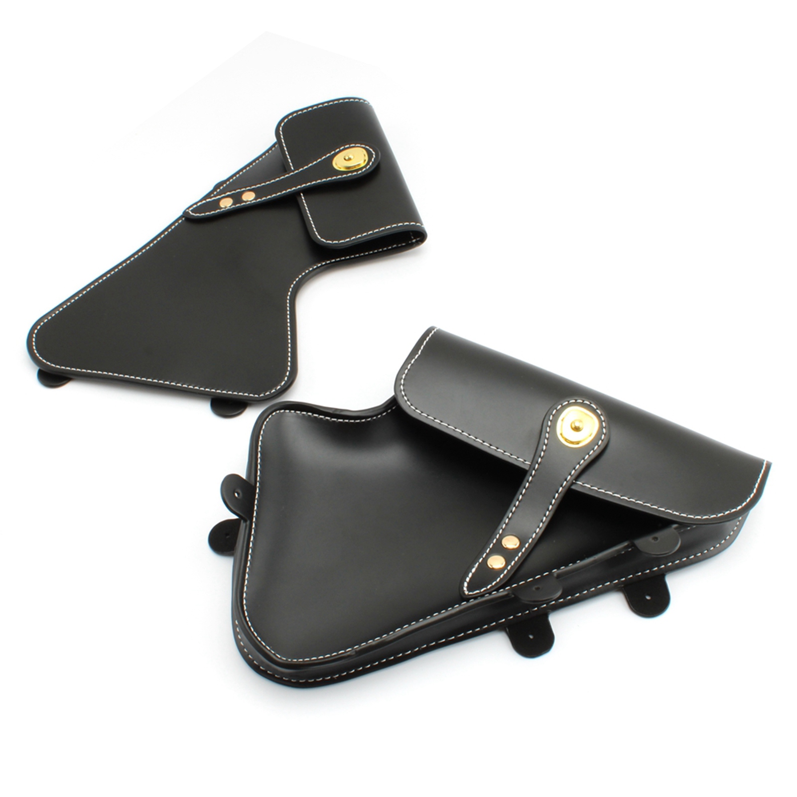 Motorcycle Side Bag Leather Side Frame Holder Luggage For