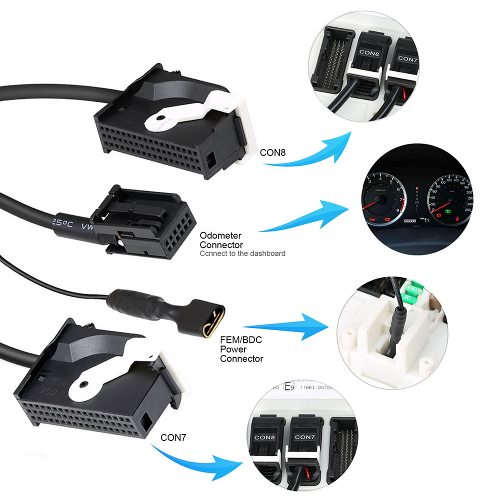 GODIAG GT100+ Break Out Box ECU Connector – FEM/BDC & CAS4/CAS4+ Test Platform, OBDII Protocol Detector With Current Display
