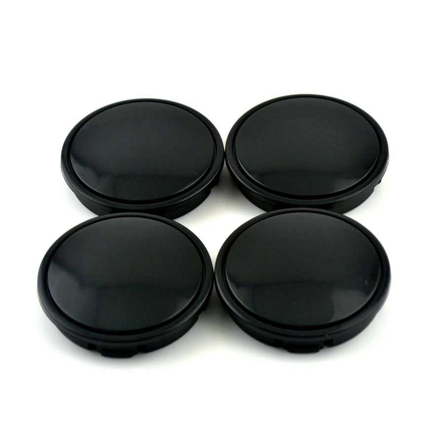 4 Pcs ABS Plastic 58mm / 53mm Black Car Wheel Center Hub Caps