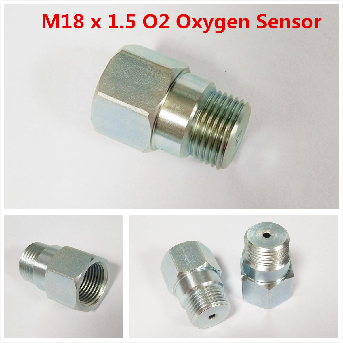 New Universal 125 Degree M18x1.5 Stainless Steel 18mm Oxygen Sensor O2 Extension