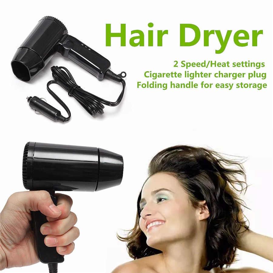 cigarette lighter in dryer Portable 12V Car Hair Dryer Window Defroster Cigarette Lighter Plug Hot &  Cold