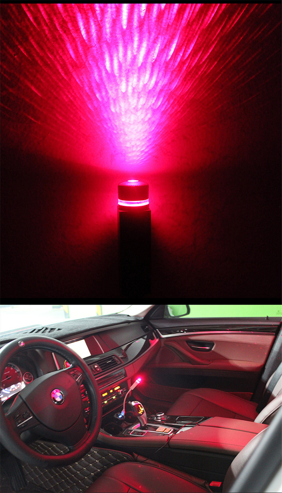 Mini LED Car Roof Star Projector Atmosphere Galaxy Light USB Plug