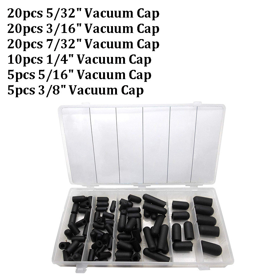 80PCS 3/16" 3/8" CARBURETOR AND VACUUM LINE HOSE RUBBER