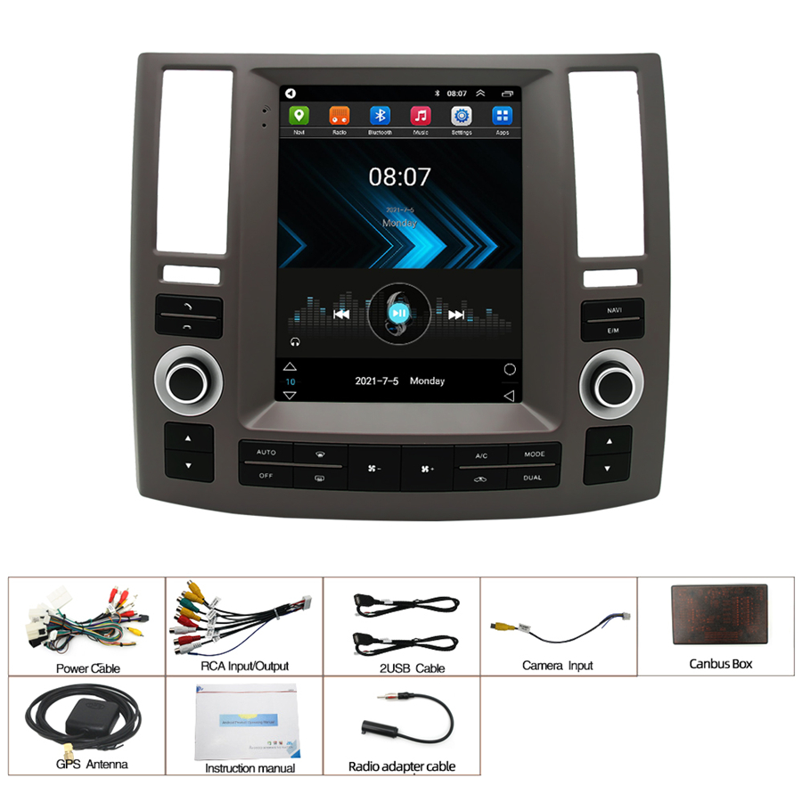 For 2006-2008 INFINITI FX45 FX35 Carplay Stereo Radio GPS Navi
