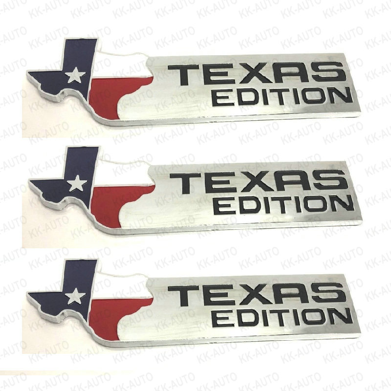 Metal Chrome Lone Star Texas Edition Car Trunk Rear Emblem Badge