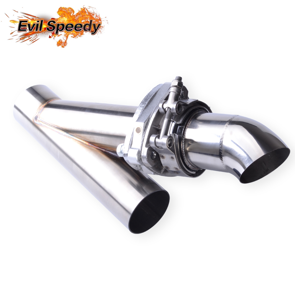 2.25 Inch Dual Remote Control Electric Exhaust Cutout pipe Kit Y Header