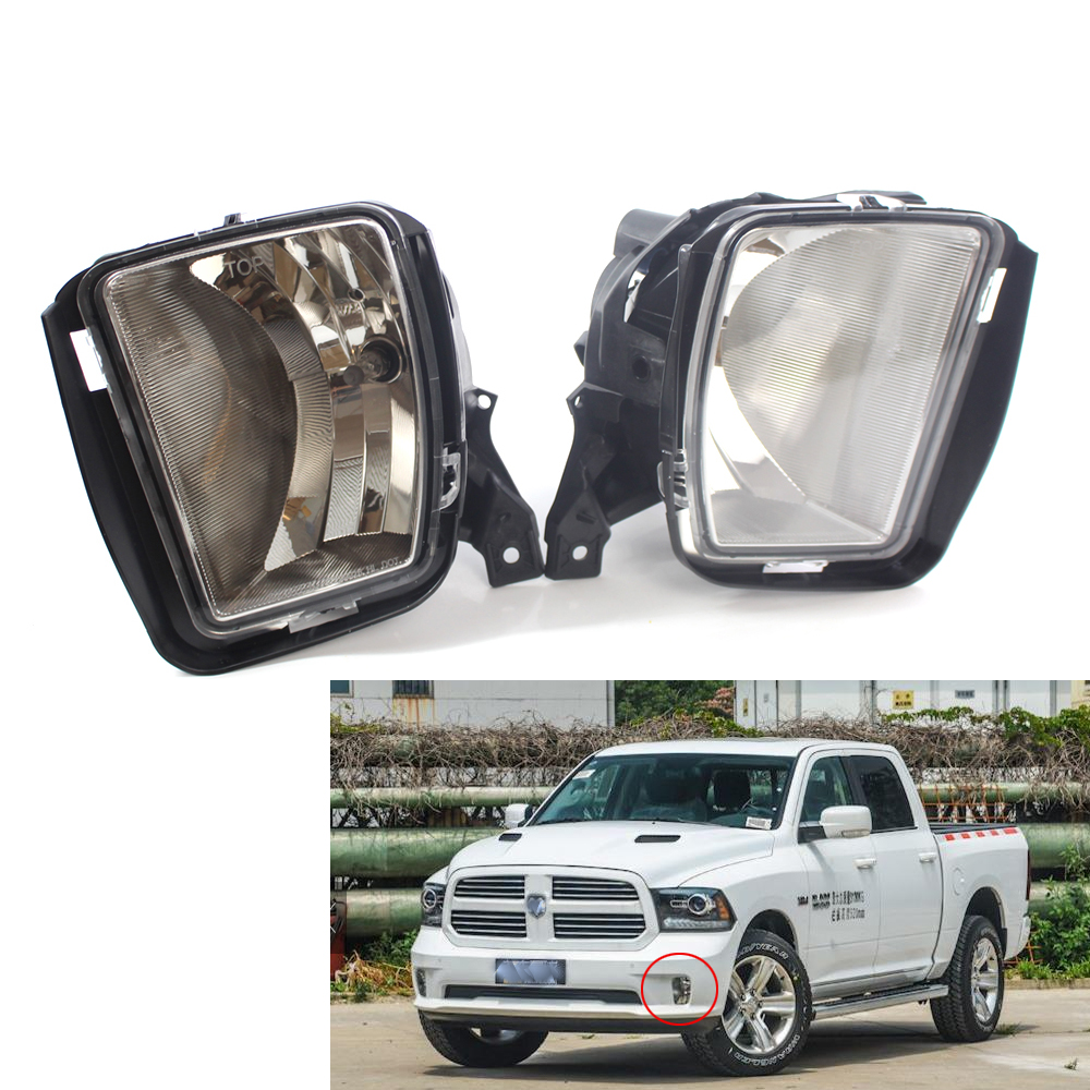 For 2013 2014 2015 2016 2017 2018 Dodge RAM 1500 Clear Bumper Fog Light