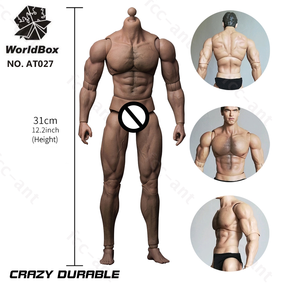 1//6 Fat Male Hairy Plump Body Action Figure Model Fit Phicen Head Crazy Durable